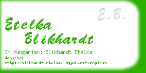 etelka blikhardt business card